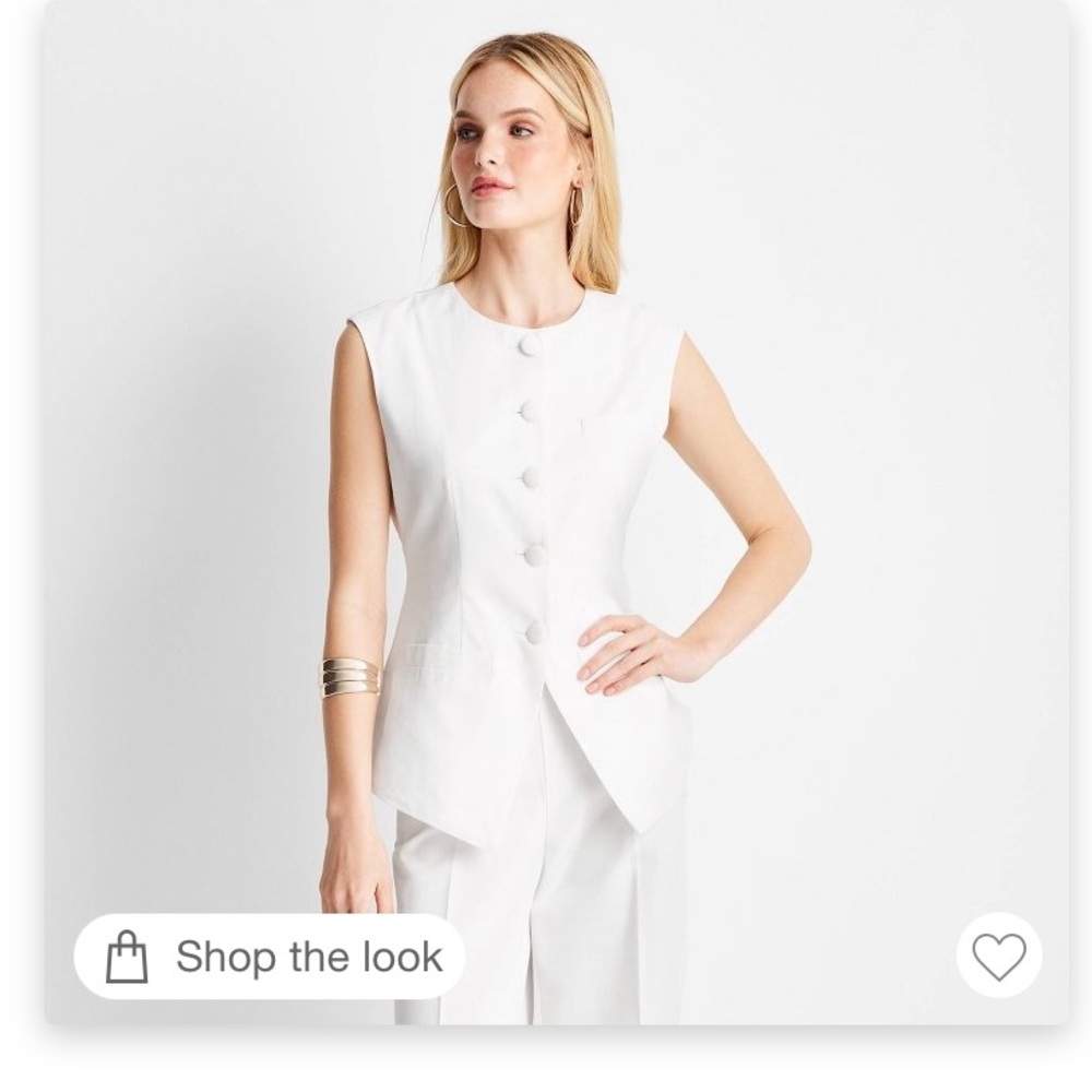 Jenee Naylor x Target Future Collective Sleeveless button front waistcoat vest